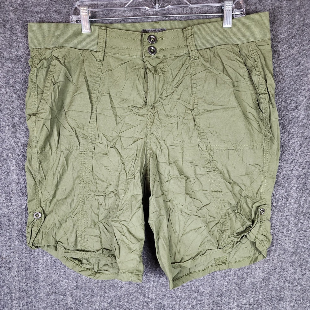 Torrid Shorts Womens 18 Feel The Fit Olive Green Cargo Utility Cinch EUC